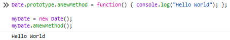 Adding a new method to a prototype